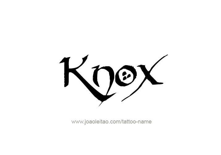 Tattoo Design  Name Knox   