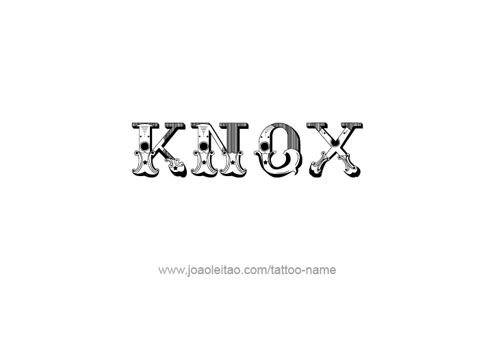 Tattoo Design  Name Knox   