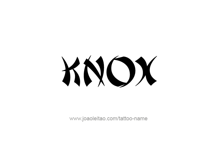 Tattoo Design  Name Knox