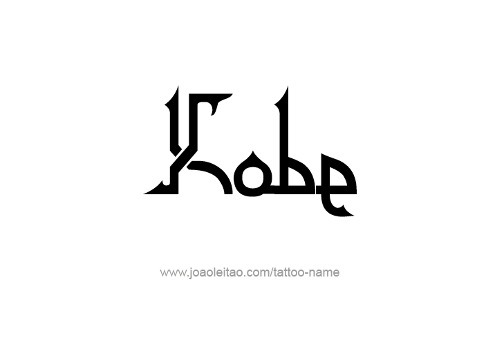 Tattoo Design  Name Kobe   