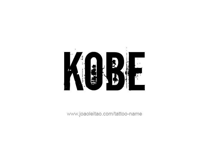 Tattoo Design  Name Kobe   