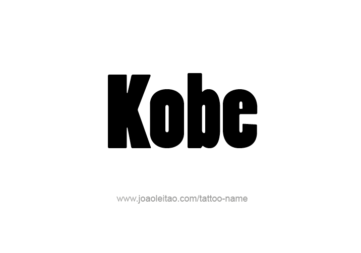 Tattoo Design  Name Kobe   