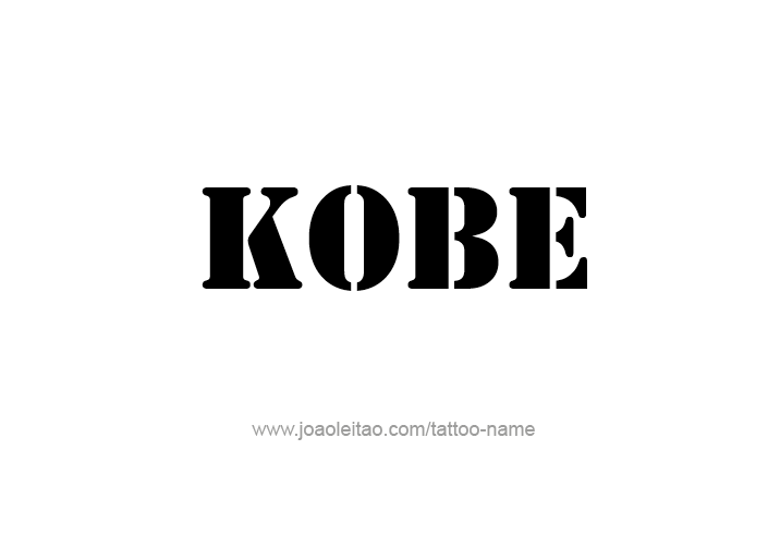 Tattoo Design  Name Kobe   