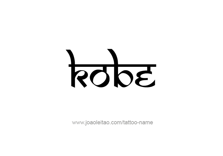 Tattoo Design  Name Kobe   