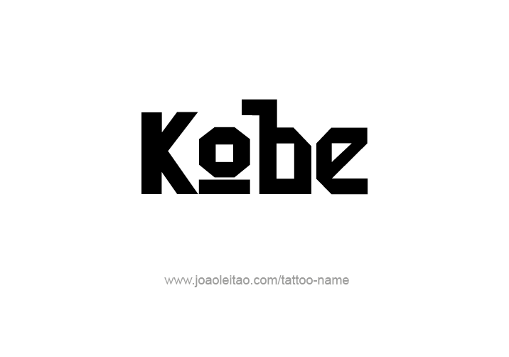 Tattoo Design  Name Kobe   