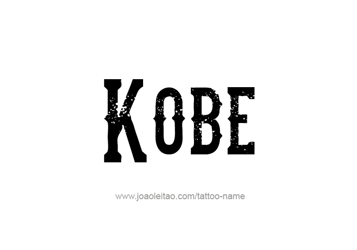 Tattoo Design  Name Kobe   