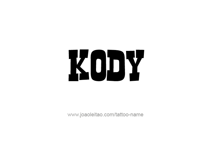 Tattoo Design  Name Kody   