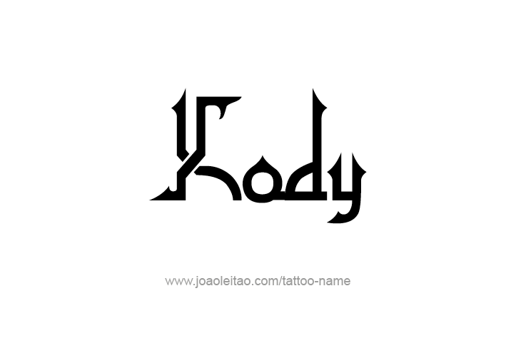 Tattoo Design  Name Kody   