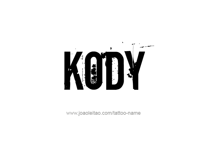 Tattoo Design  Name Kody   