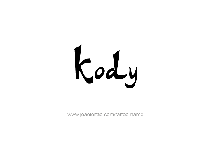 Tattoo Design  Name Kody   