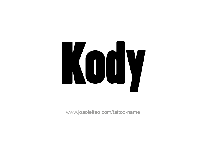 Tattoo Design  Name Kody   