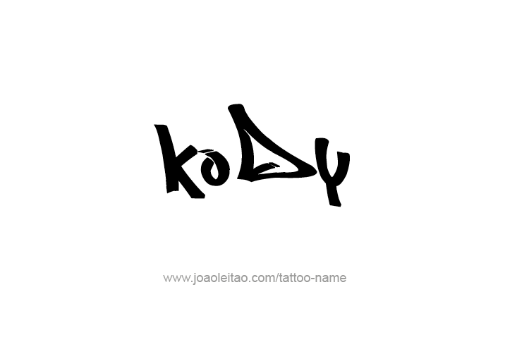 Tattoo Design  Name Kody   