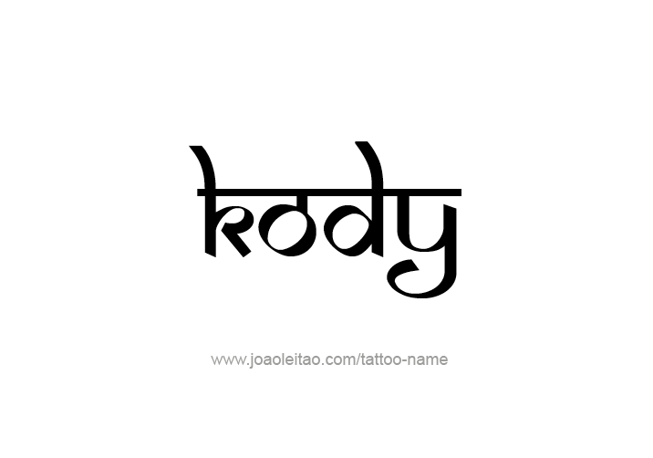 Tattoo Design  Name Kody   