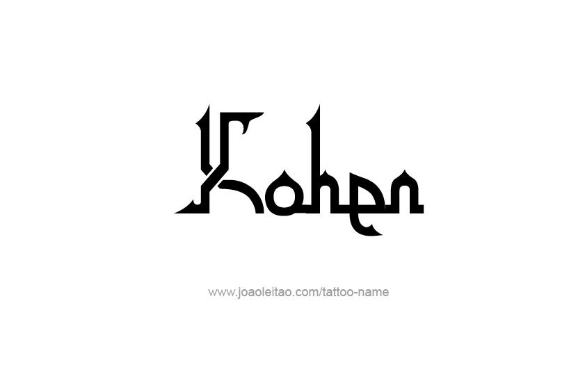 Tattoo Design  Name Kohen   