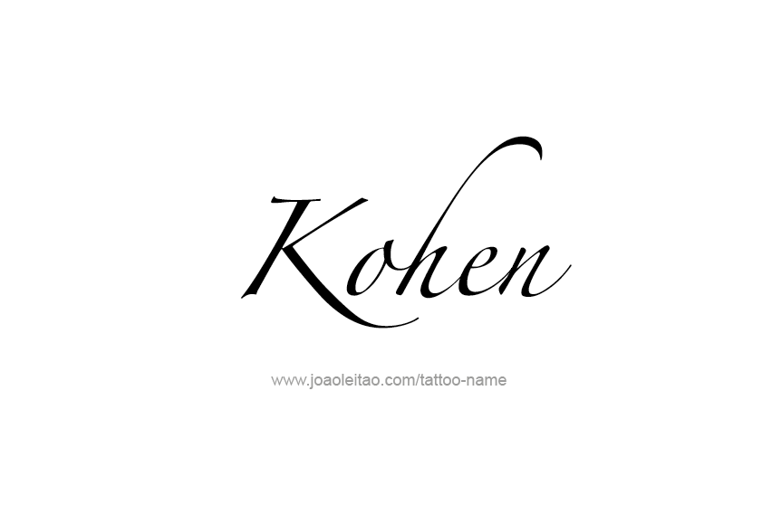 Tattoo Design  Name Kohen   