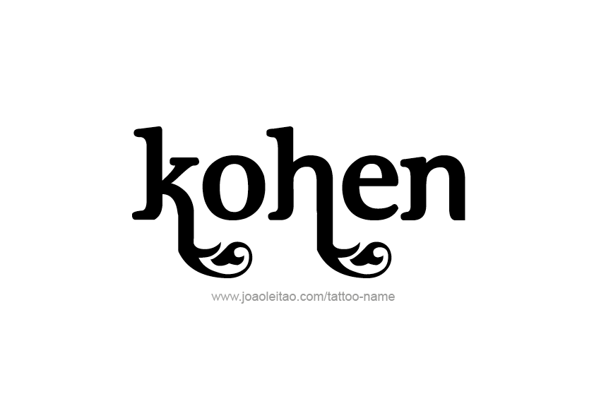 Tattoo Design  Name Kohen   