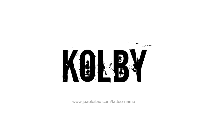 Tattoo Design  Name Kolby   