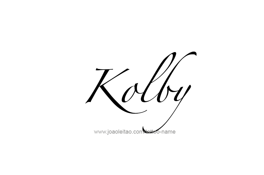 Tattoo Design  Name Kolby   