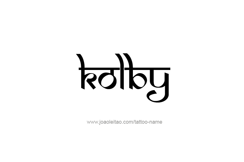 Tattoo Design  Name Kolby   