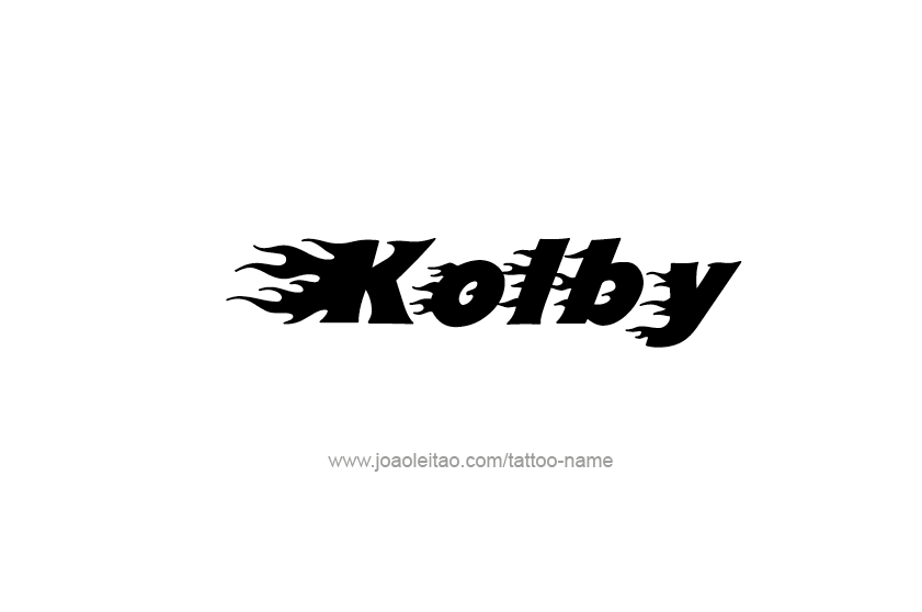 Tattoo Design  Name Kolby   