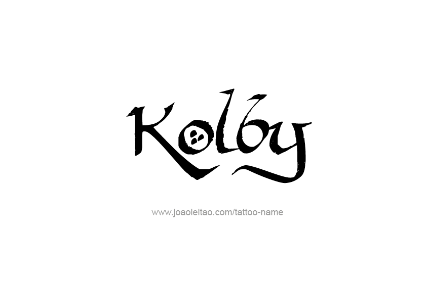 Tattoo Design  Name Kolby   