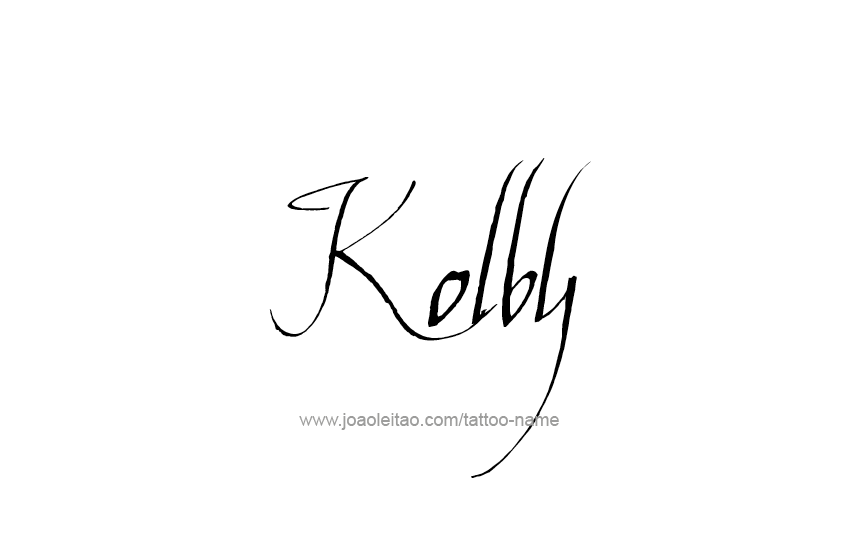 Tattoo Design  Name Kolby   