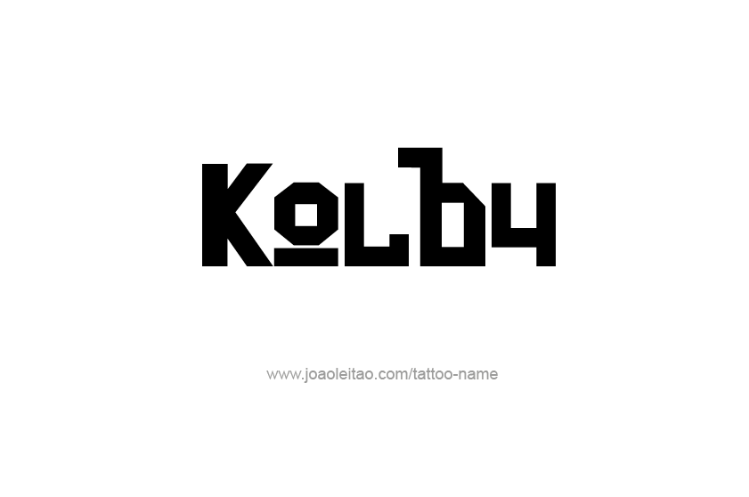 Tattoo Design  Name Kolby   