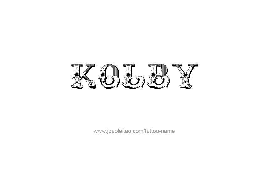 Tattoo Design  Name Kolby   