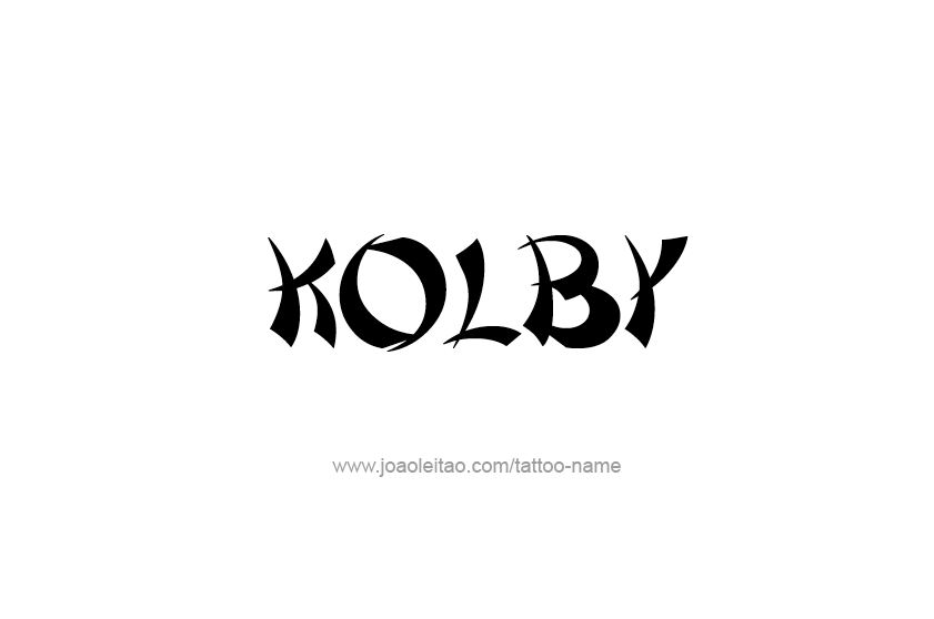 Tattoo Design  Name Kolby