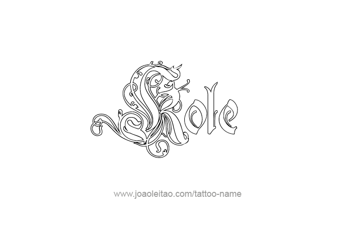 Tattoo Design  Name Kole   