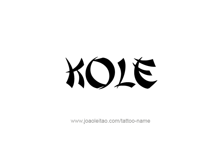 Tattoo Design  Name Kole