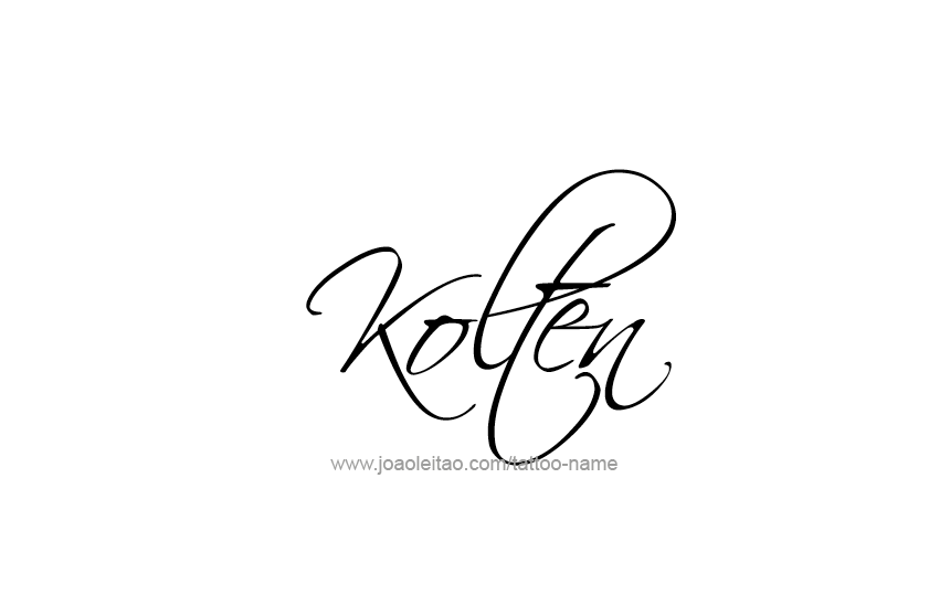 Tattoo Design  Name Kolten   