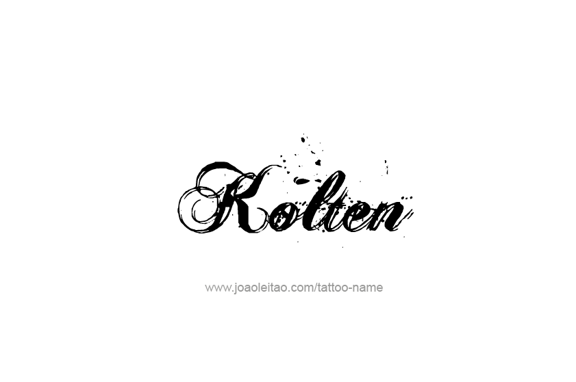 Tattoo Design  Name Kolten   