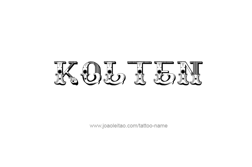 Tattoo Design  Name Kolten   