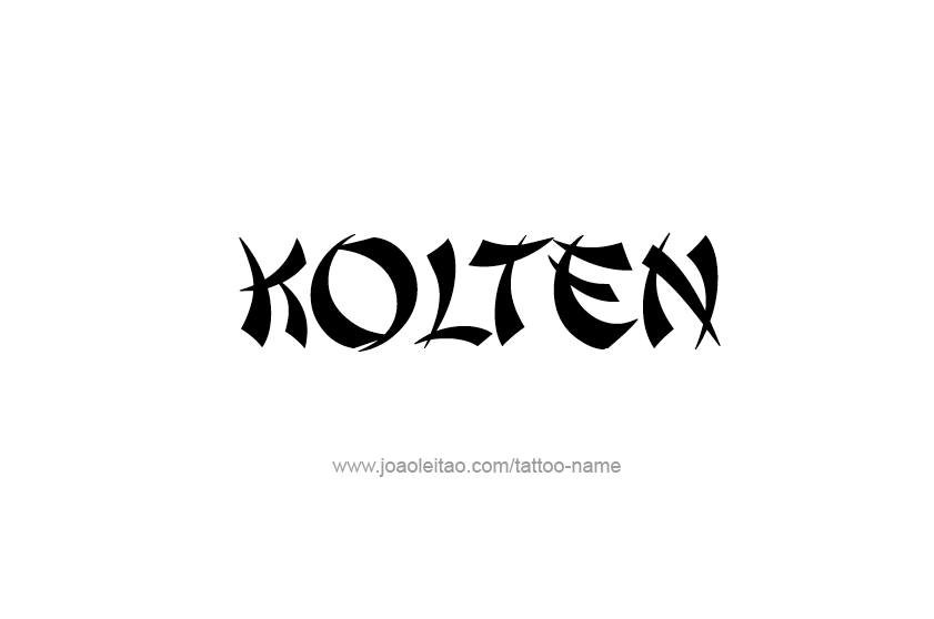 Tattoo Design  Name Kolten