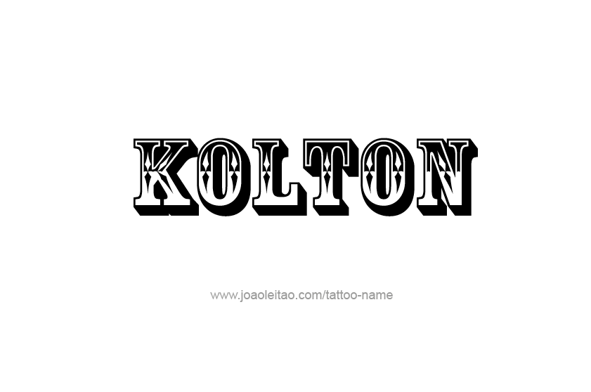 Tattoo Design  Name Kolton   