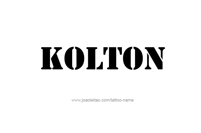 Tattoo Design  Name Kolton   