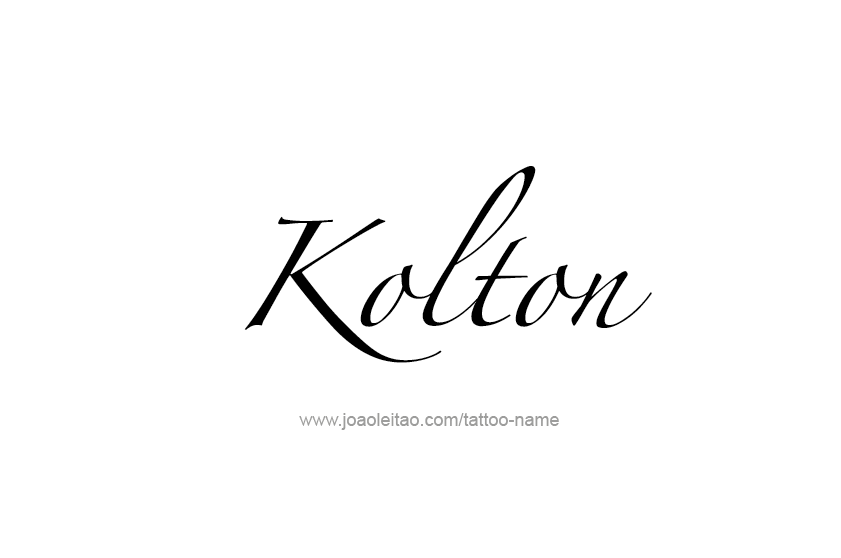 Tattoo Design  Name Kolton   