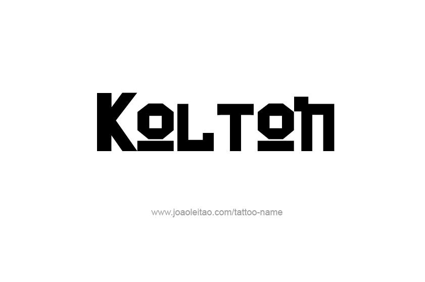 Tattoo Design  Name Kolton   