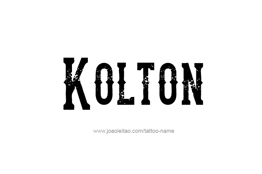 Tattoo Design  Name Kolton   