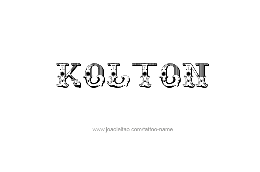 Tattoo Design  Name Kolton   