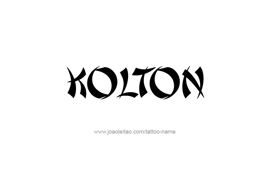 Tattoo Design  Name Kolton