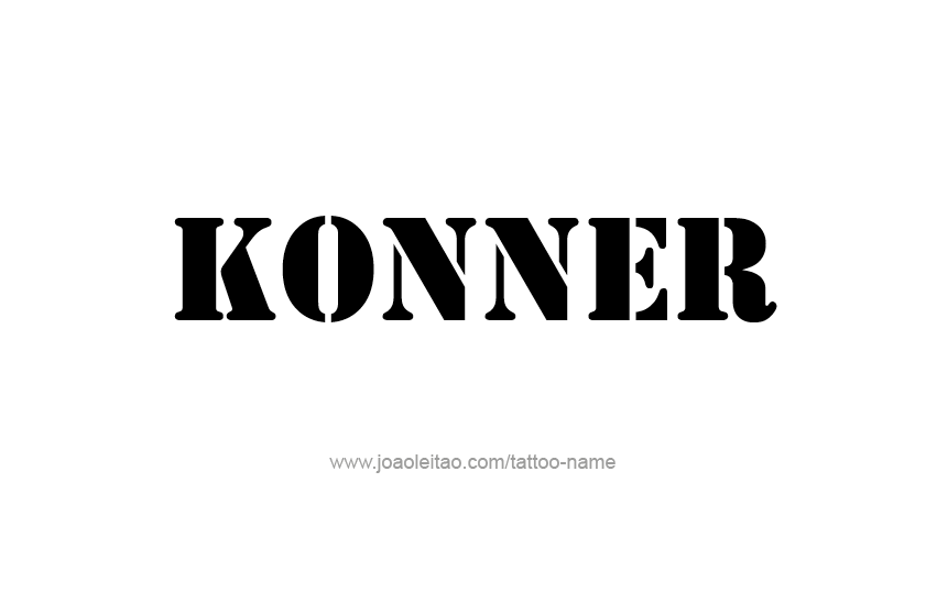 Tattoo Design  Name Konner   