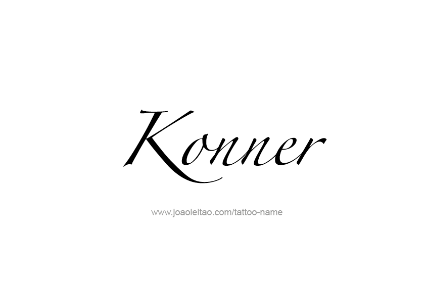 Tattoo Design  Name Konner   