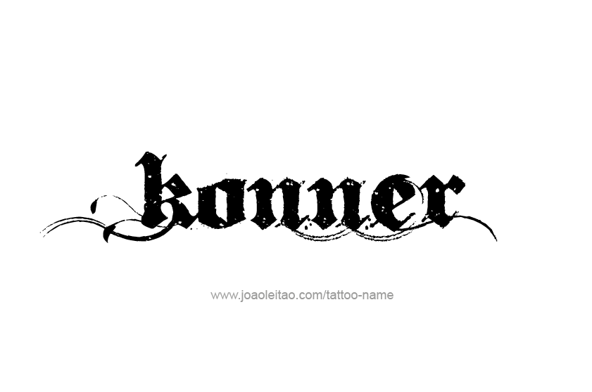 Tattoo Design  Name Konner   