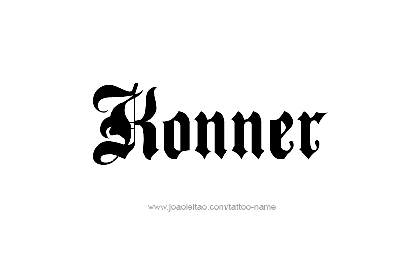 Tattoo Design  Name Konner   