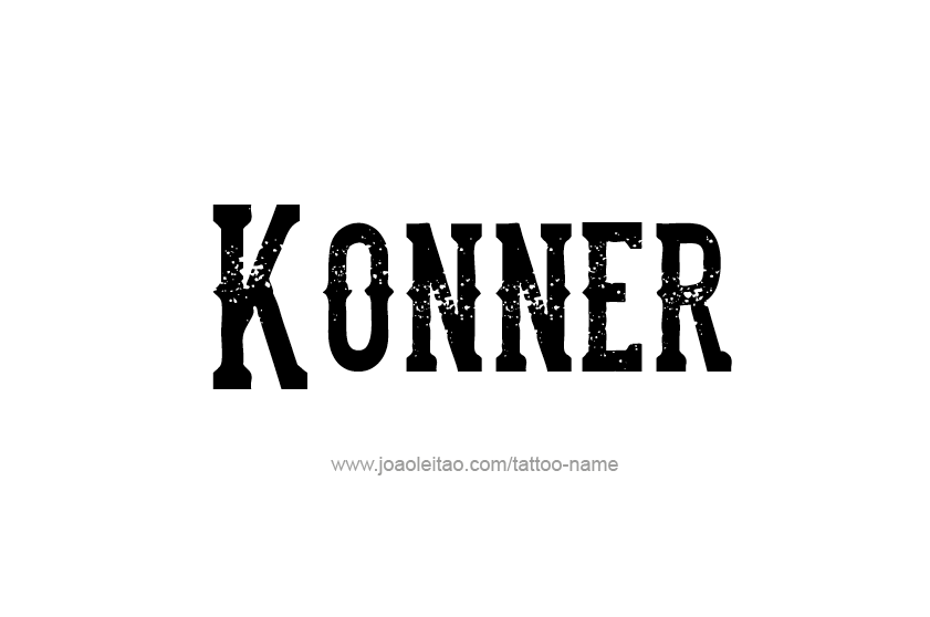 Tattoo Design  Name Konner   