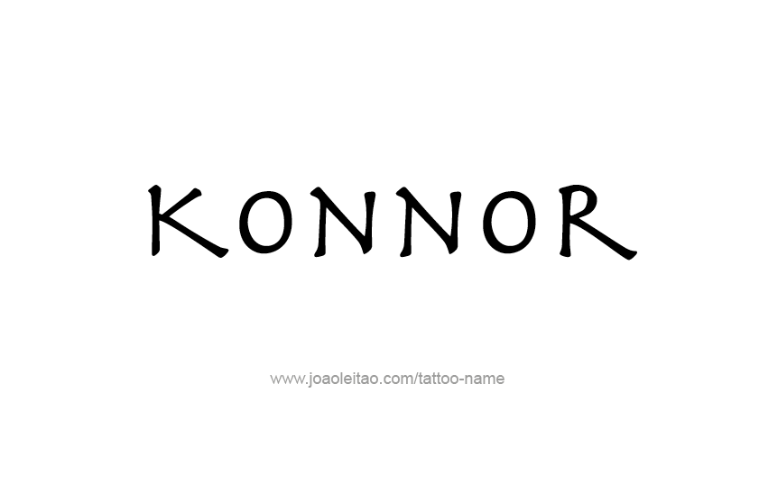 Tattoo Design  Name Konnor   