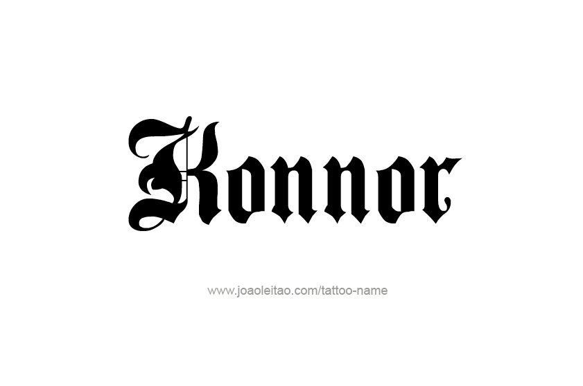 Tattoo Design  Name Konnor   