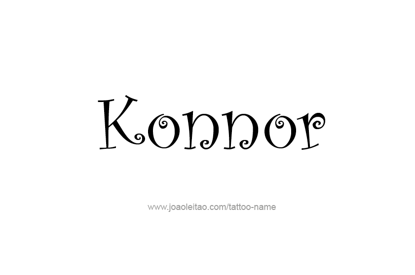 Tattoo Design  Name Konnor   